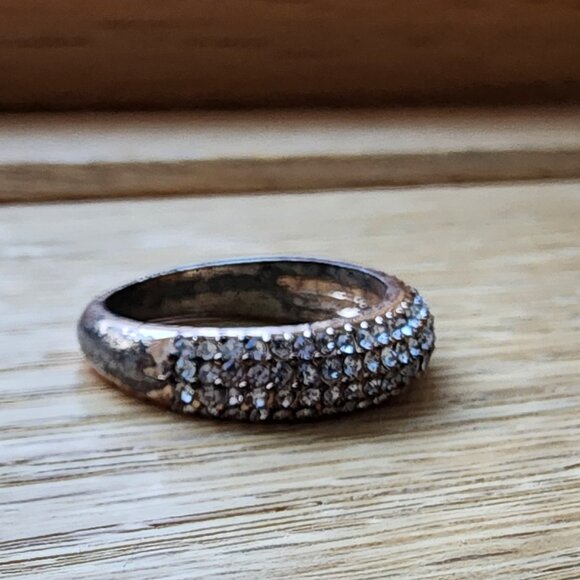 Crystal Encrusted Ring Size 10.5 - Picture 5 of 16